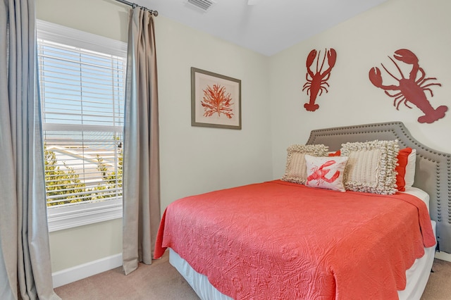 view of carpeted bedroom