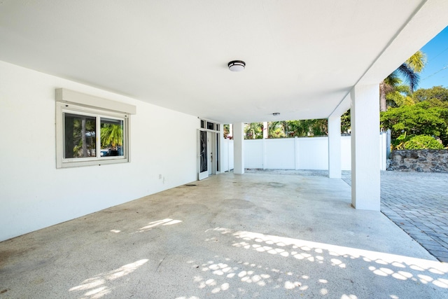 view of patio with fence