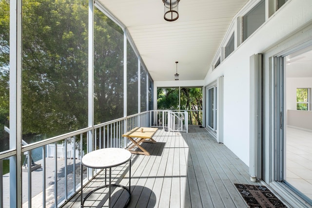 view of sunroom / solarium