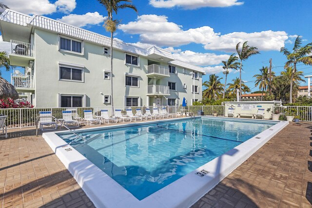 view of pool with a patio area