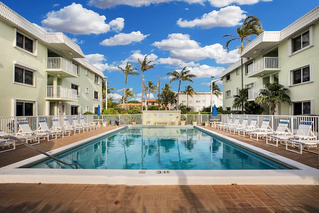 view of pool with a patio