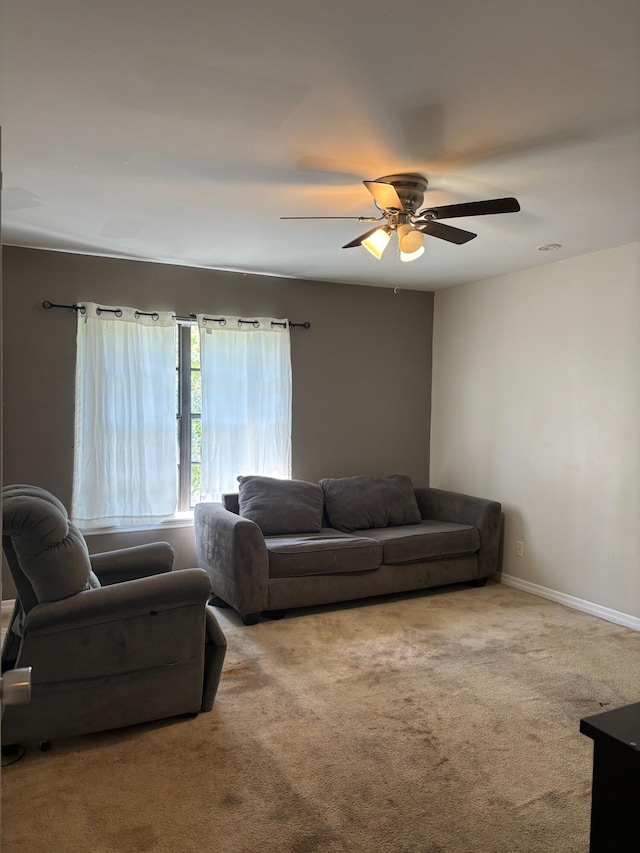 3314 Northside Dr Unit 46, Key West, FL 33040 - living room with ceiling fan and carpet flooring