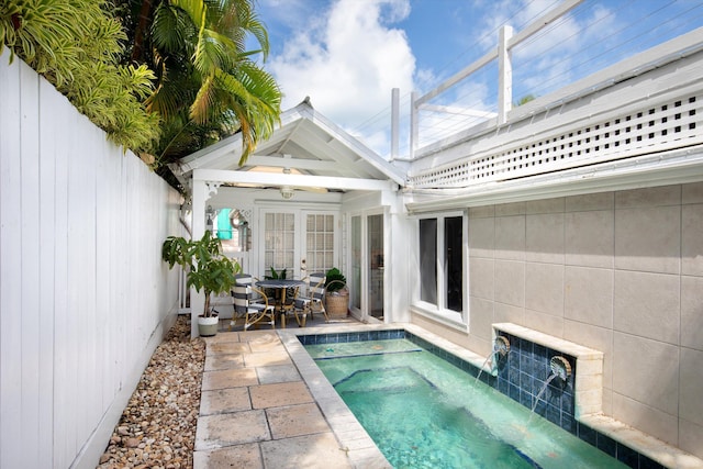 1116 Eaton St, Key West, FL 33040 - outdoor pool with a fenced backyard and a patio area