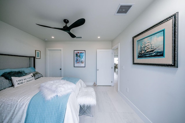 34 Bunting Dr, Key Largo, FL 33037 - bedroom with recessed lighting and a ceiling fan