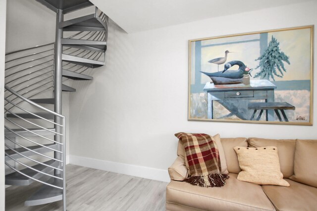 interior space featuring hardwood / wood-style floors