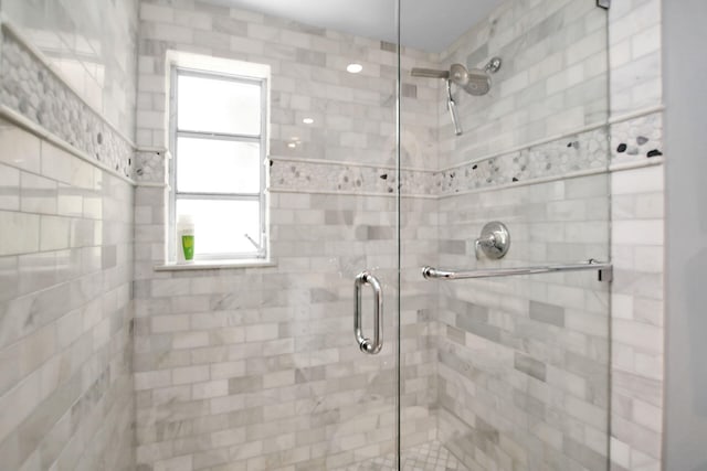 bathroom with walk in shower