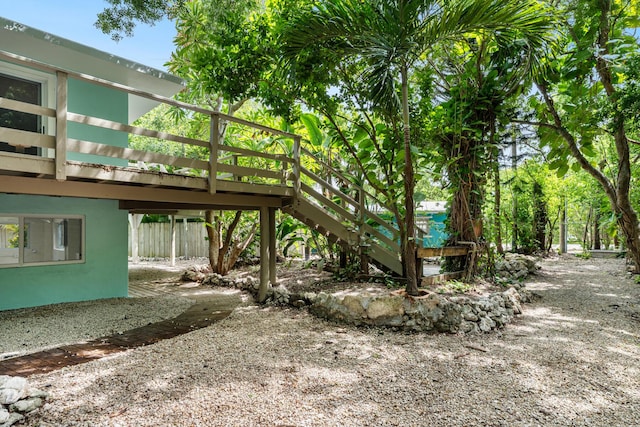 82260 Overseas Hwy, Islamorada, FL 33036 - view of yard with stairs and a deck