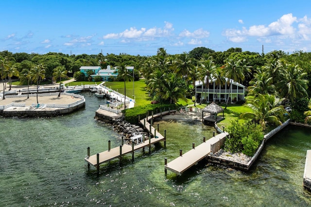 82260 Overseas Hwy, Islamorada, FL 33036 - surrounding community with a water view and a boat dock