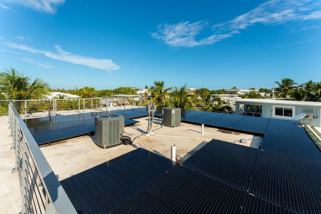 view of patio featuring central AC unit