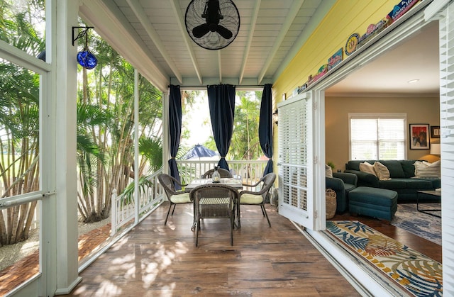 view of sunroom / solarium