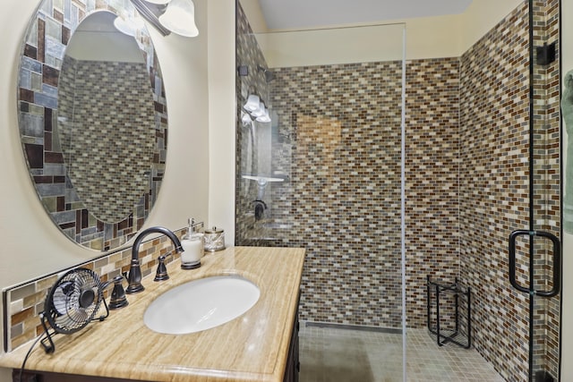 215 Whitehead St, Key West, FL 33040 - full bathroom featuring a stall shower and vanity