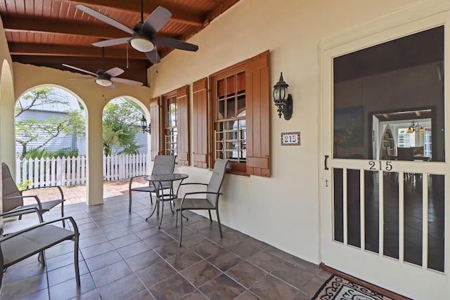 215 Whitehead St, Key West, FL 33040 - covered porch with ceiling fan