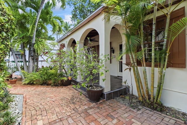 215 Whitehead St, Key West, FL 33040 - view of patio / terrace featuring ceiling fan