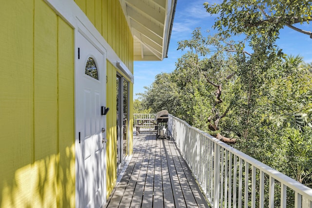 view of wooden deck