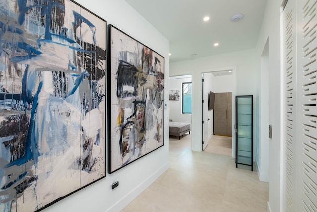 94825 Overseas Hwy Unit 174, Key Largo, FL 33037 - hall featuring recessed lighting and baseboards