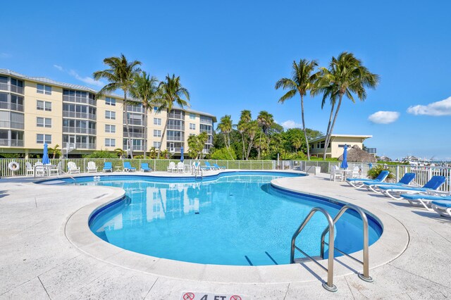 view of pool with a patio area