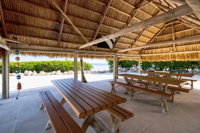 view of patio with a gazebo