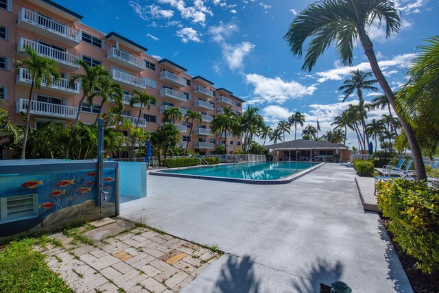 view of pool with a patio