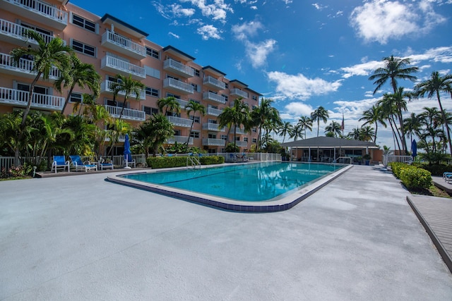 view of pool featuring a patio area