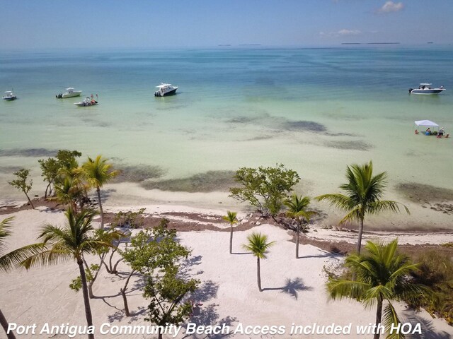 property view of water with a view of the beach