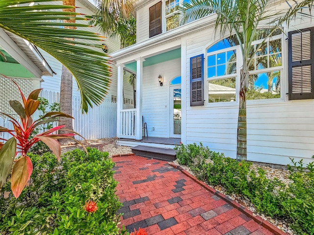 view of doorway to property