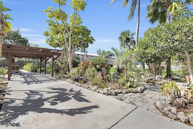 view of patio / terrace featuring a pergola