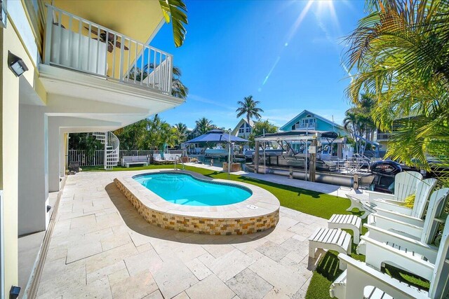 view of pool with a patio