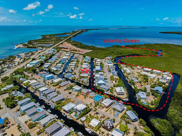 115 Primrose Ln, Long Key, FL 33001 - aerial view of residential area with a nearby body of water
