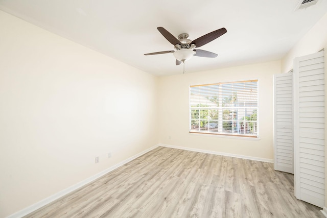 3314 Northside Dr Unit 145, Key West, FL 33040 - unfurnished bedroom with light wood-type flooring and a ceiling fan