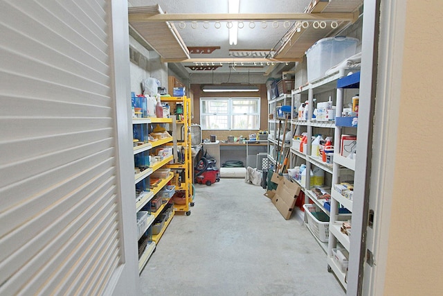 view of storage area