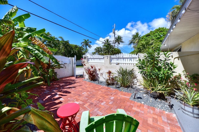 view of patio with fence