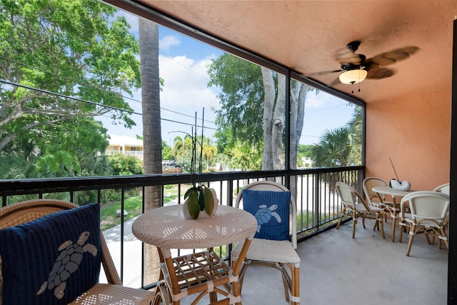 9812 Windward Ave, Key Largo, FL 33037 - balcony featuring ceiling fan