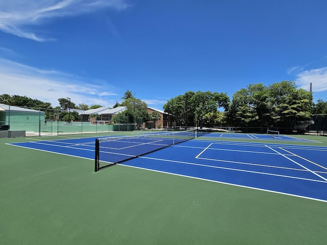 9812 Windward Ave, Key Largo, FL 33037 - view of tennis court featuring community basketball court