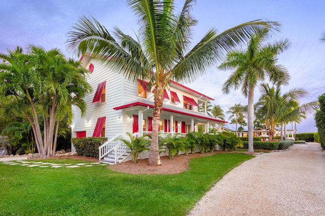 view of property exterior featuring a yard