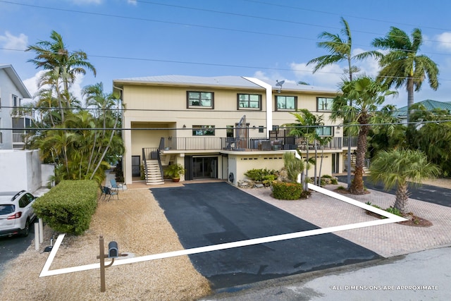 view of property with a garage