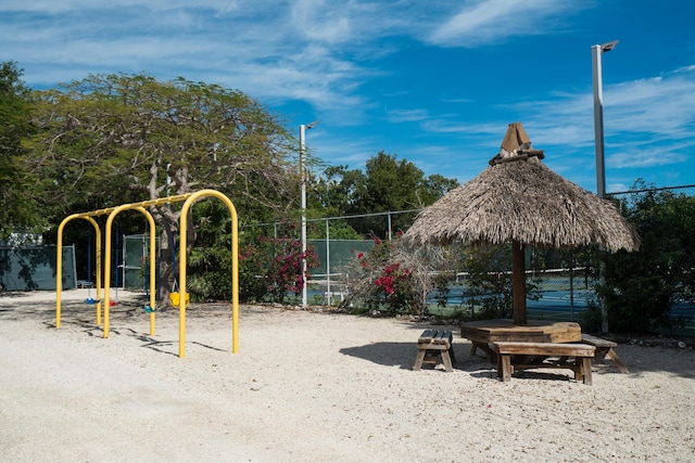 view of jungle gym