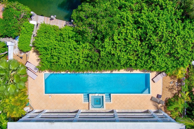 1330 Coury Dr, Key Colony, FL 33051 - aerial view of a pool