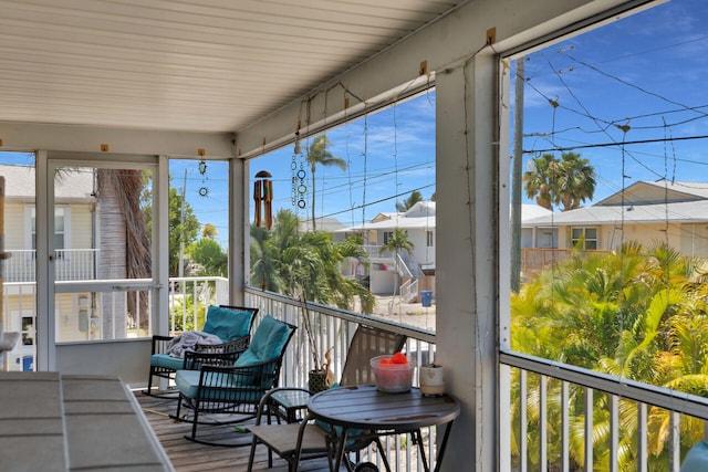 sunroom with a healthy amount of sunlight
