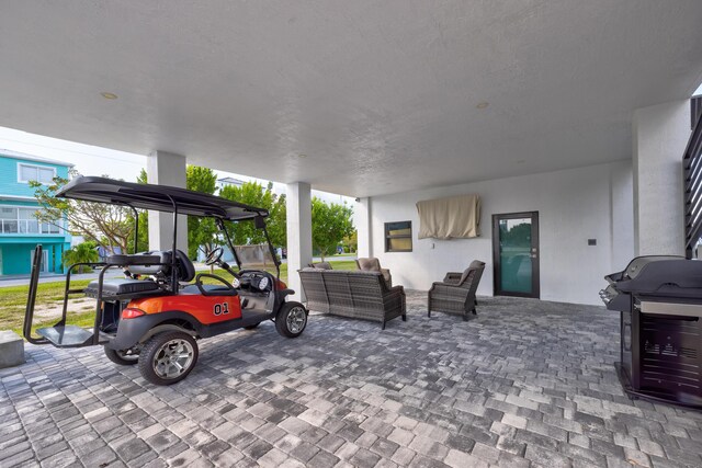 view of patio featuring outdoor lounge area