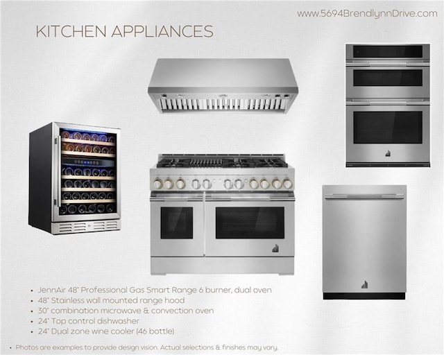 5694 Brendlynn Dr, Suwanee, GA 30024 - kitchen featuring wall chimney range hood and stainless steel appliances
