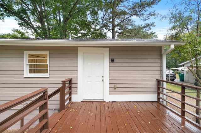 view of wooden deck