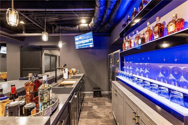 15595 Birmingham Hwy, Alpharetta, GA 30004 - indoor bar featuring decorative light fixtures