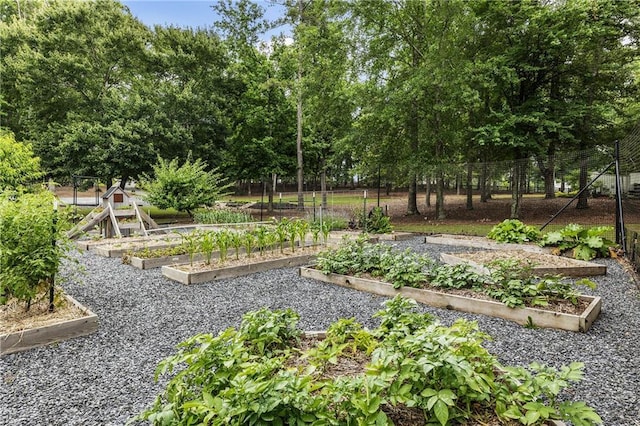 15595 Birmingham Hwy, Alpharetta, GA 30004 - view of yard featuring a vegetable garden and view of scattered trees