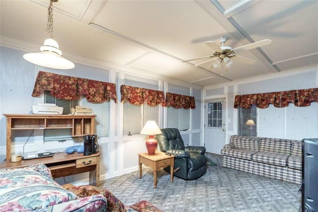 1526 N Cherokee Rd N, Social Circle, GA 30025 - carpeted bedroom with ceiling fan and attic access