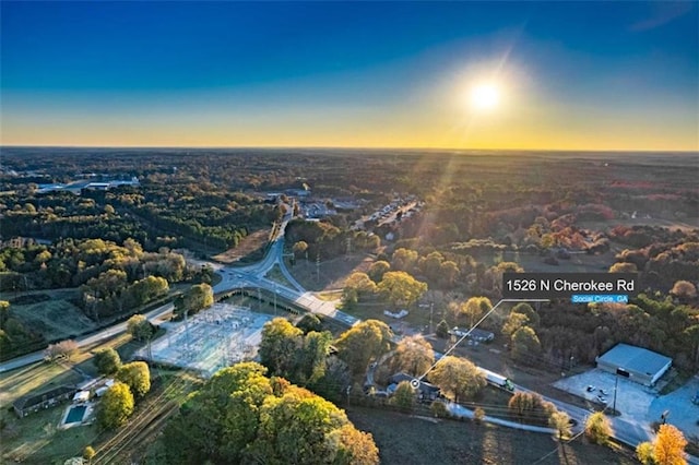 1526 N Cherokee Rd N, Social Circle, GA 30025 - view of aerial view at dusk