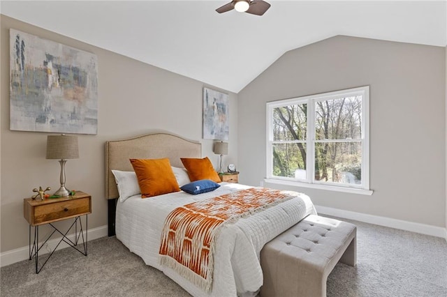 2453 Paul Ave NW, Atlanta, GA 30318 - carpeted bedroom featuring lofted ceiling and ceiling fan