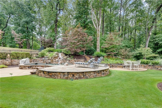 view of yard featuring a patio area