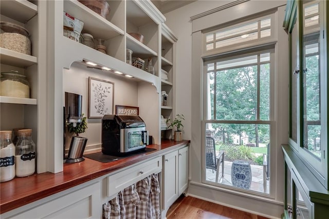 interior space featuring hardwood / wood-style floors