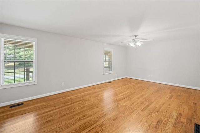 412 Gray Fox Dr, Canton, GA 30114 - spare room with plenty of natural light, ceiling fan, and light wood-style flooring