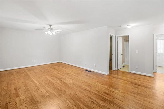 412 Gray Fox Dr, Canton, GA 30114 - spare room featuring light wood-type flooring and ceiling fan